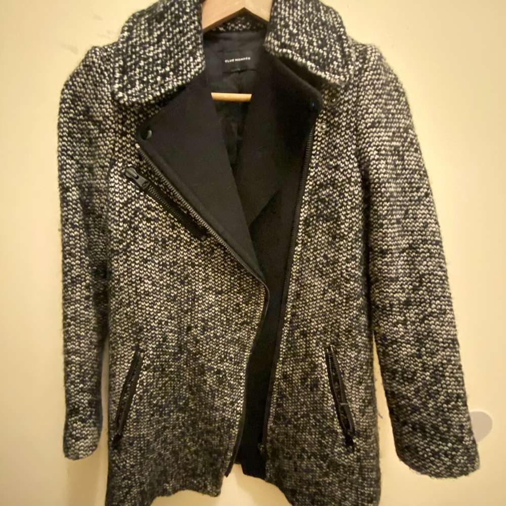 Black/white pepper Club Monaco Peacoat